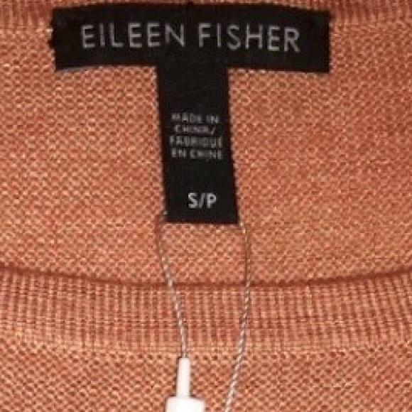 $218 Eileen Fisher Merino Wool Kissed Top Small 6 8 VINTAGE Aztec Brown NWT - Picture 5 of 11